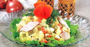 Рецепт: Салат с курицей